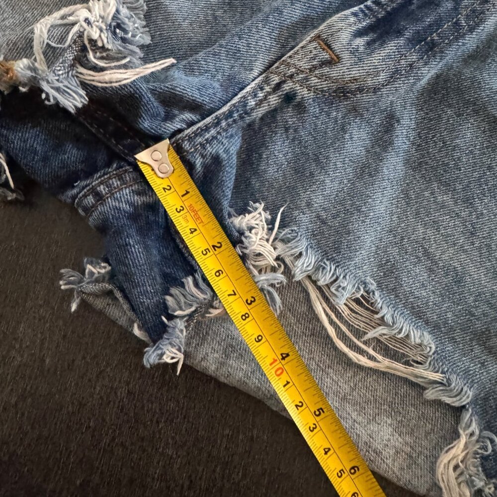 Zara Womens Distressed Blue Cut Off Shorts, Size 0 - Picture 9 of 10